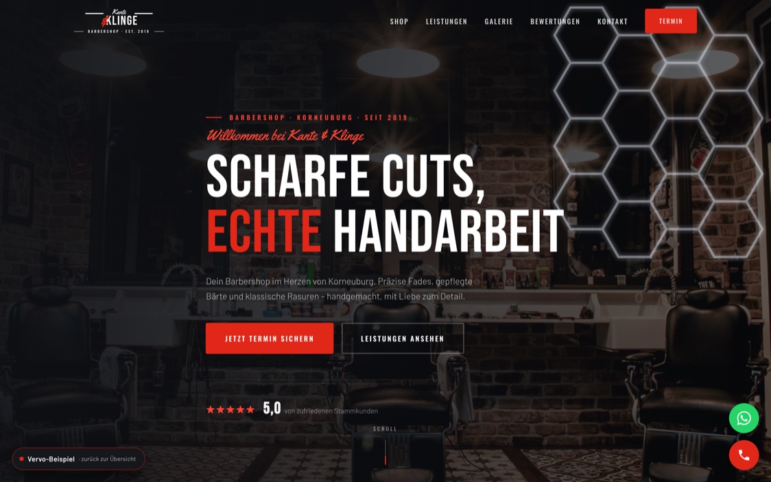 Konzept-Design für einen Barbershop